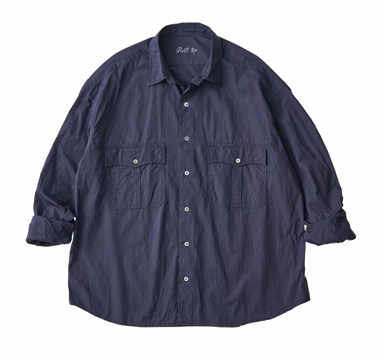 ROLL UP PIN STRIPE SHIRT | 【OFFICIAL】PORTER CLASSIC ONLINE SHOP