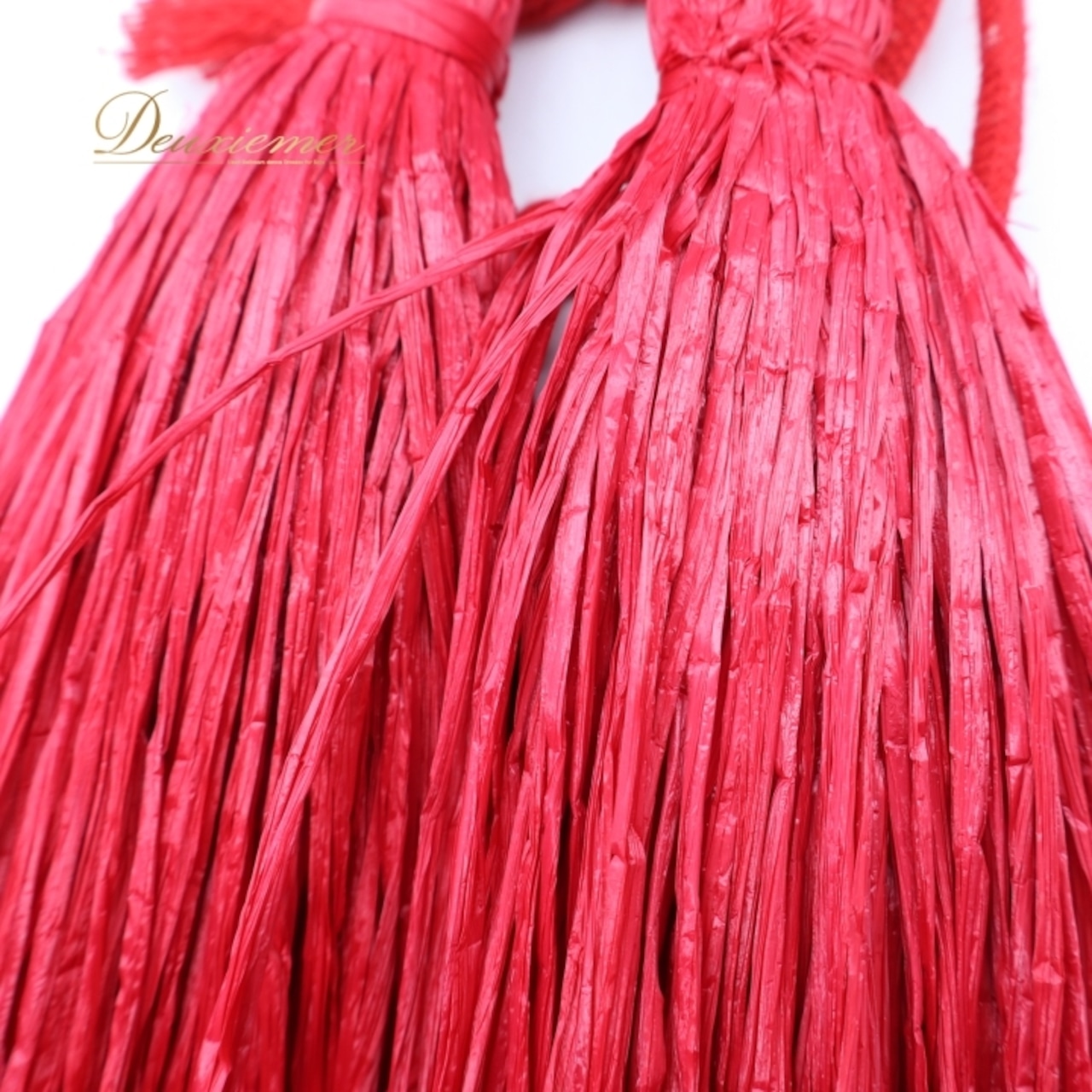 タヒチアンダンス イイ ハンドタッセル レッド系 小物 小道具 ペア 両手 赤 ケース セット ケース付き 紐 フラダンス 練習 レッスン イベント ステージ ポンポン 鮮やか 発表会 パフォーマンス モレ