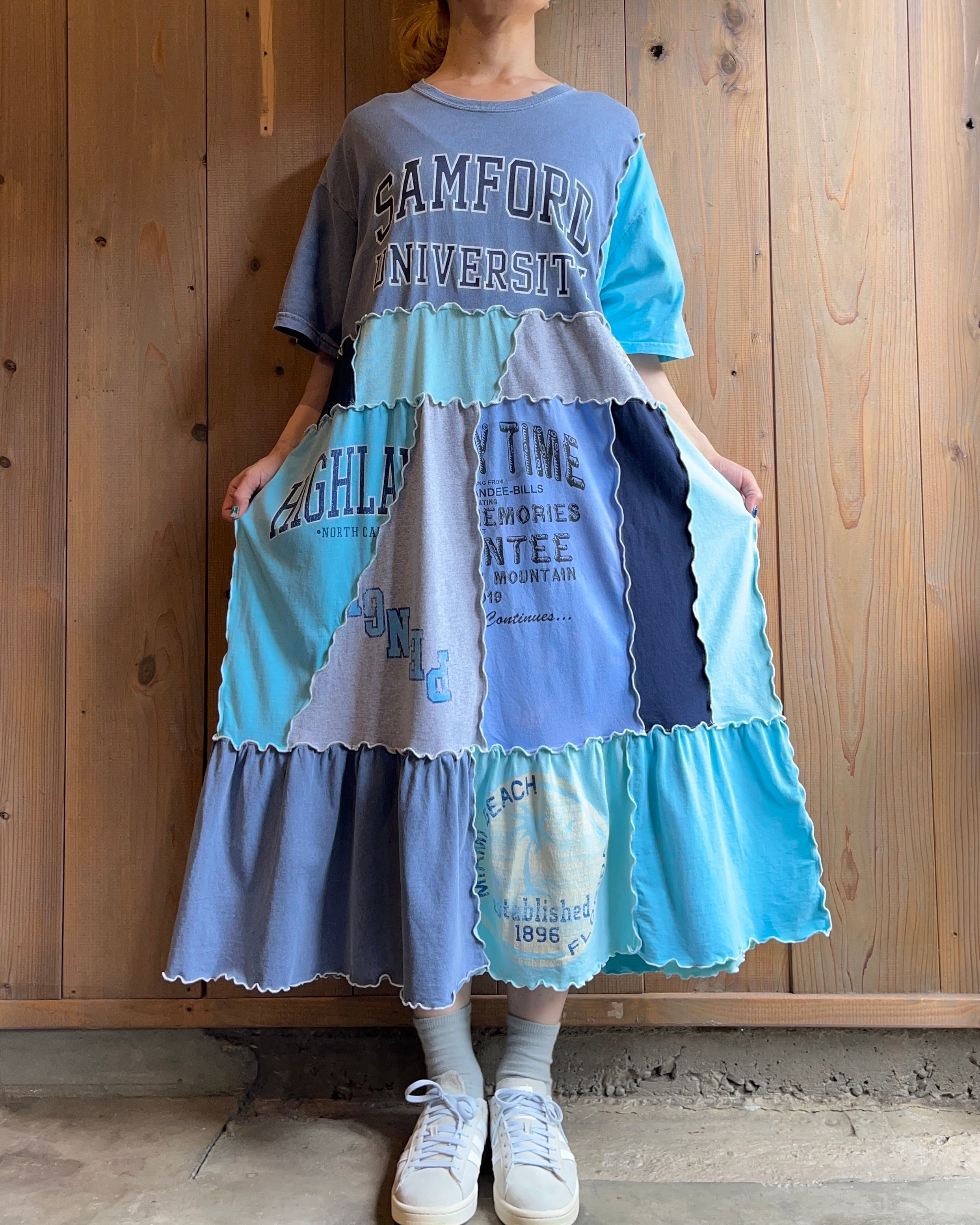 upcycled dress＂古着リメイクワンピース Tee SS126 | uguisu