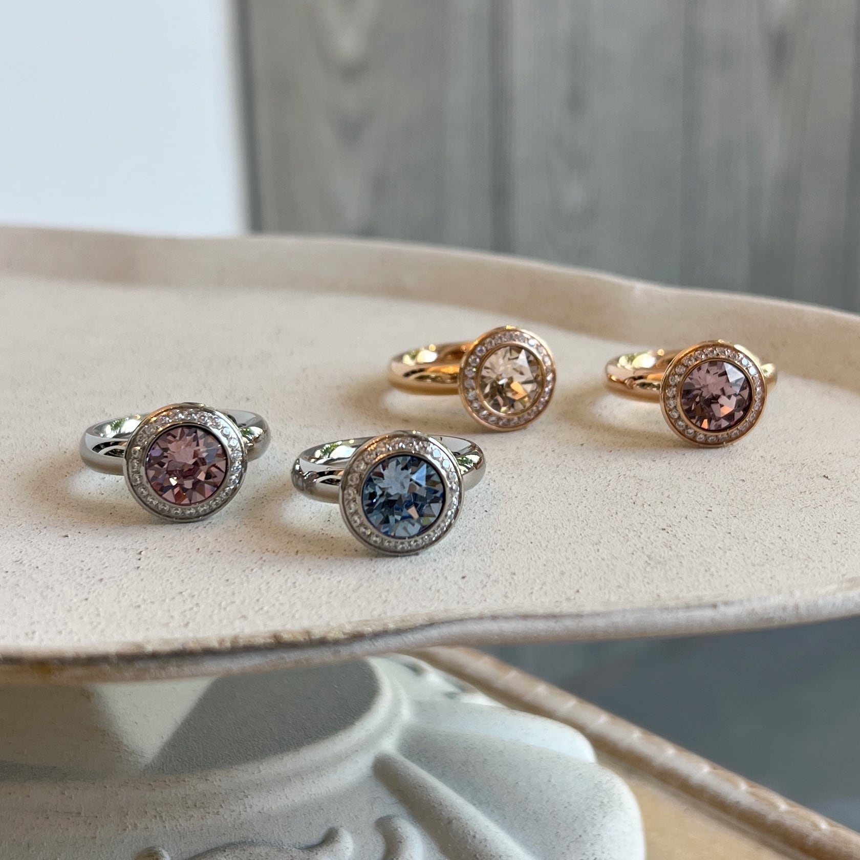 QUDO リング 17号 トップ 2点セット セットアップリング Tondo DX 13mm (RG/P) light amethyst | qudo-japan