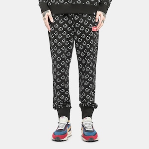 送料無料【HIPANDA ハイパンダ】メンズ ロゴ オールプリント スウェットパンツ MEN'S LOGO ALL OVER PRINT SWEAT PANTS / BLACK・WHITE