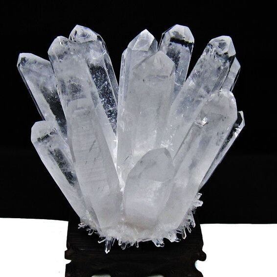 1.2Kg 水晶 クラスター 水晶 原石 台座付属 一点物 182-8368