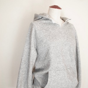 80s plain hoodie "heather gray"