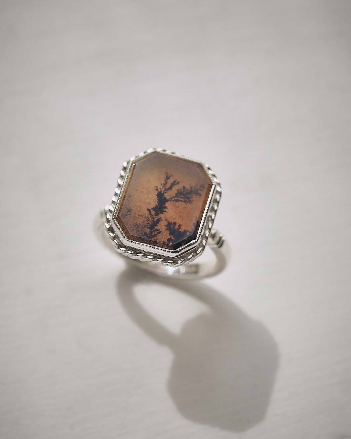 【prachi】デンドリティックアゲートのシルバーリング