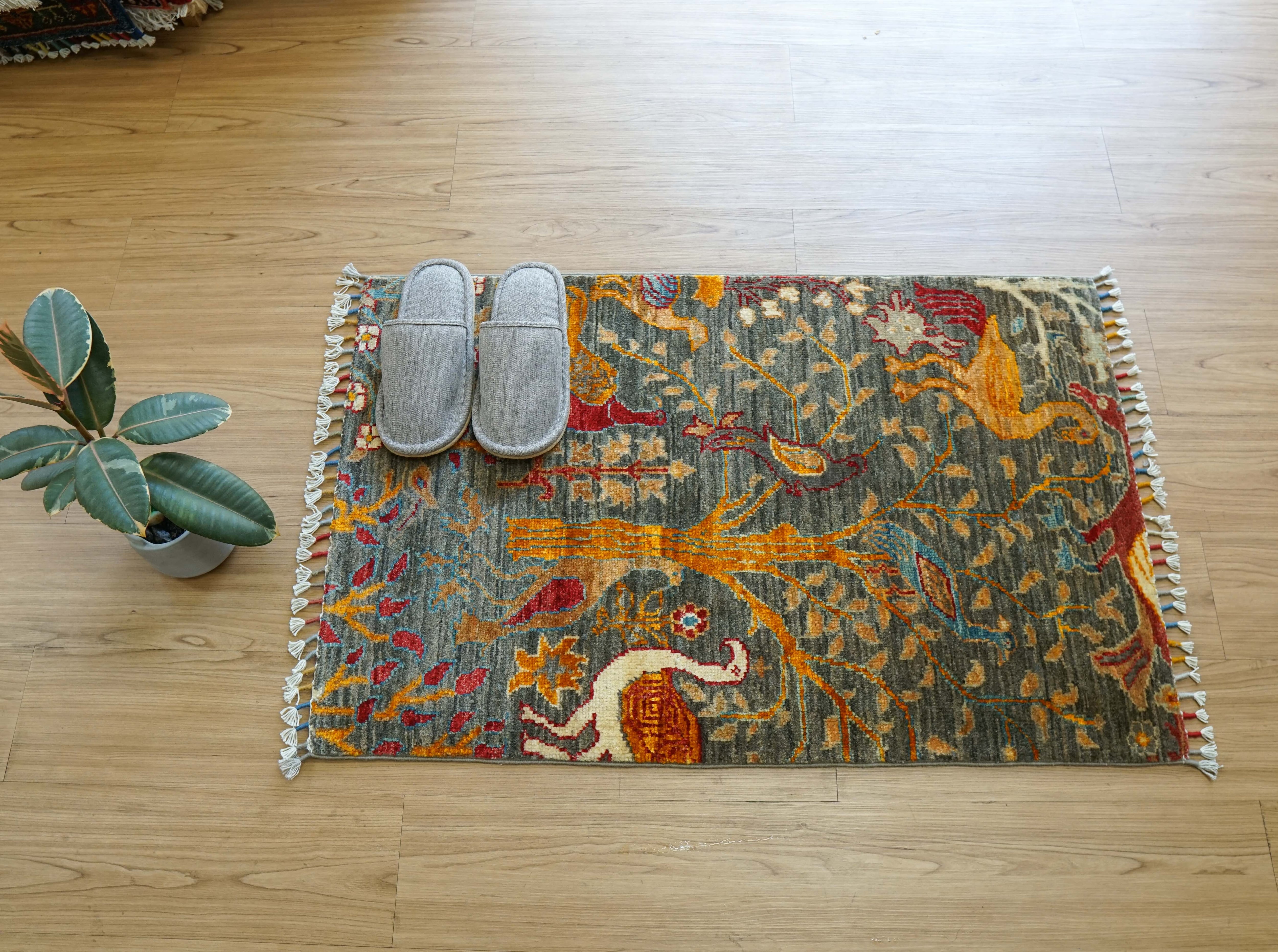 ペルシャ絨毯 手織りギャッベ アマレ族 ギャベ 81×51cm | Decorworks