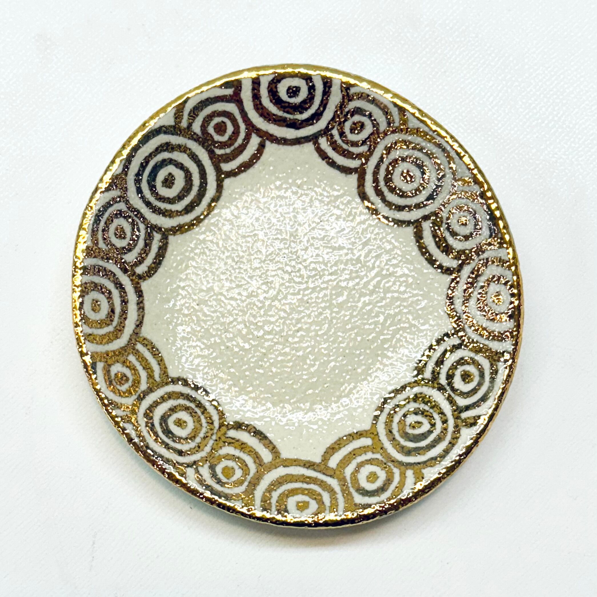 豆皿(ゴールド) 直径10cm (24062210)