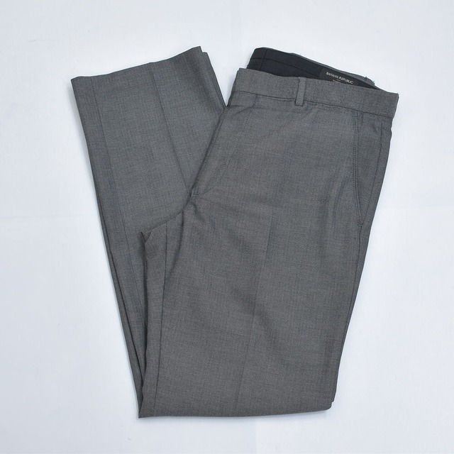 00s BANANA REPUBLIC バナナ・リパブリック ヘリンボーンストライプ ノンタック スラックス ヴィンテージ バナリパ ビンテージ USA アメリカ古着 メンズW34