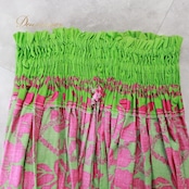 フラダンス 衣装 パウスカート グリーン系 ハイビスカス柄 ハワイアンプリント アロハ フラ ダンス レッスン 練習 華やか 鮮やか かわいい おしゃれ シングル スカート フレア ふんわり 軽やか ピンク系 ピンク 黄緑 フラダンス衣装 アロハシャツ 練習着 ハイビスカス柄スカート カジュアル スカートファッション お洒落