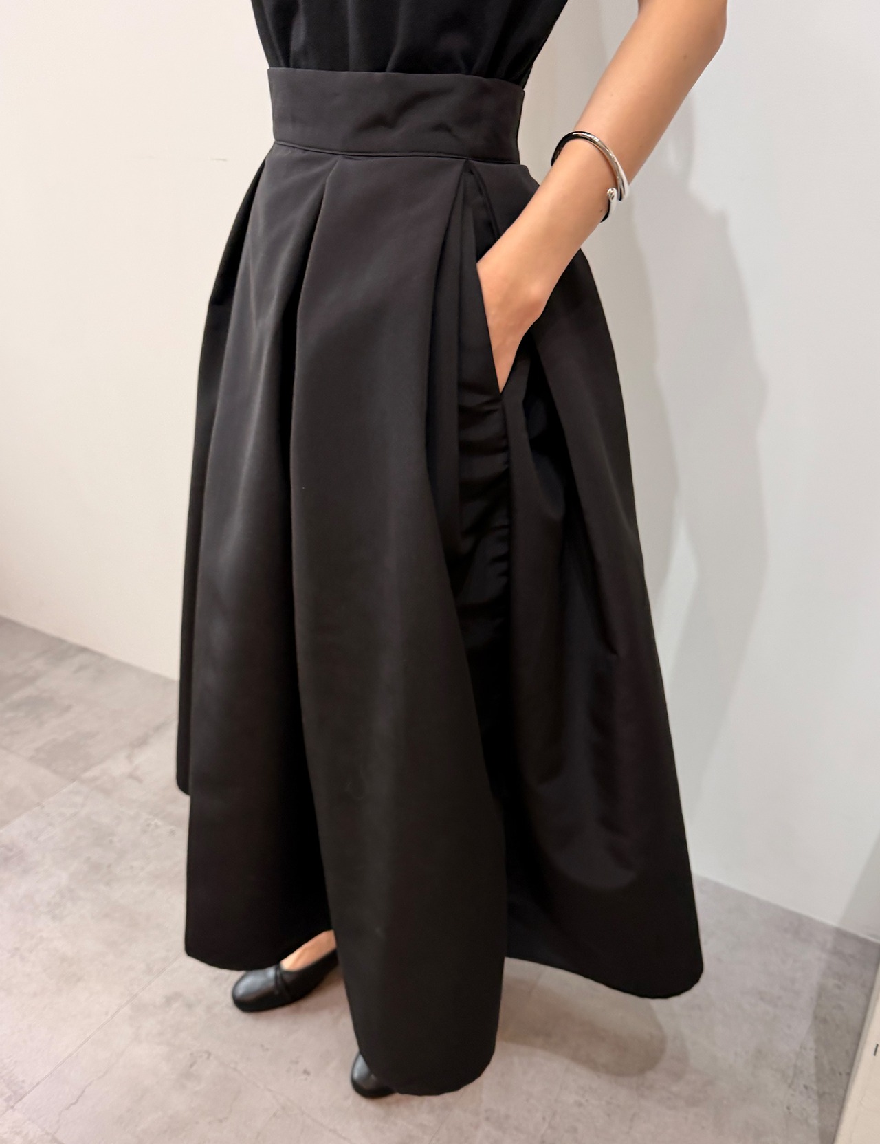 【新作5％OFF・3日間】Double Pleats Balloon Skirt_2colors