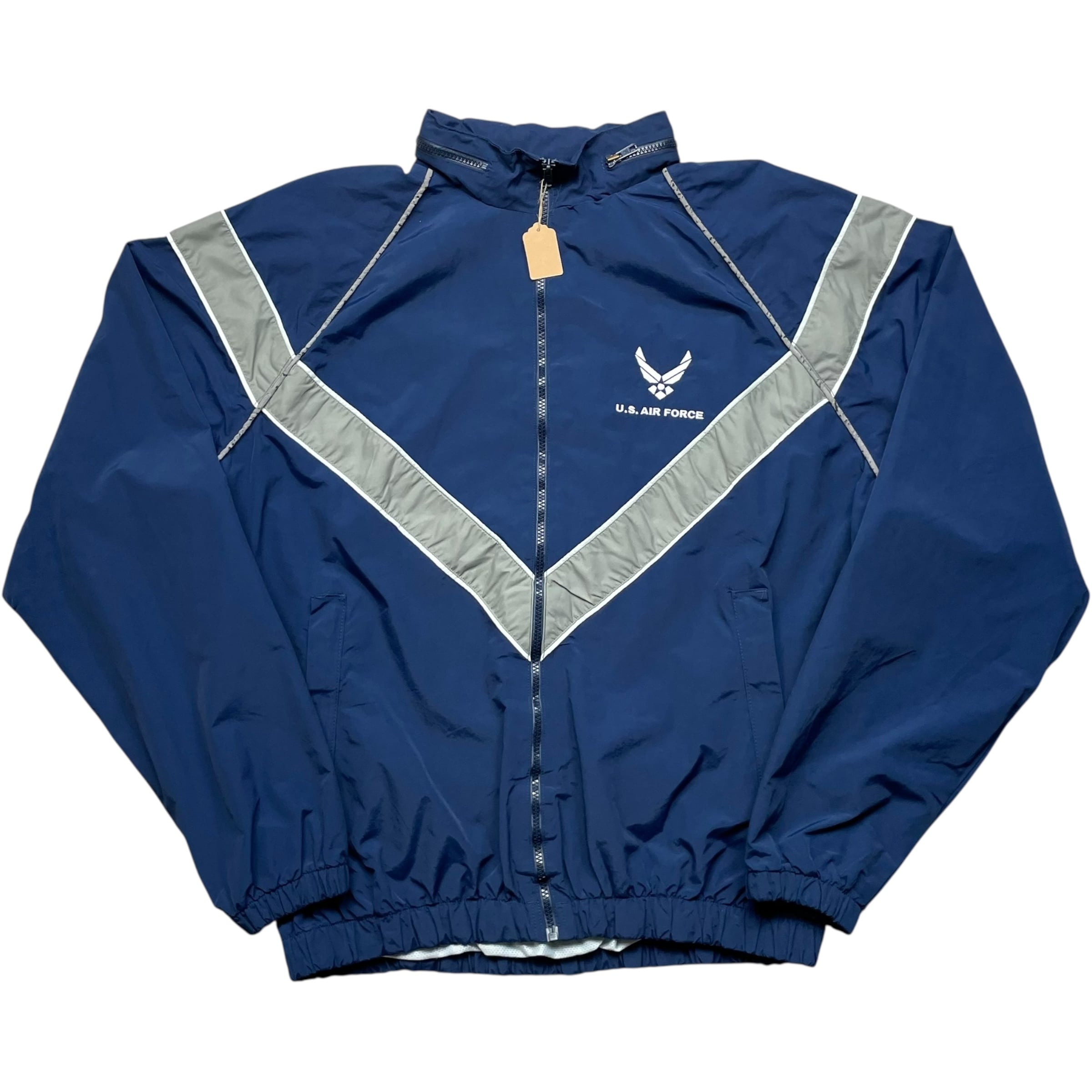 《XL LONG》 U.S.AIRFORCE アメリカ空軍 トレーニングジャケット ナイロンジャケット ミリタリー ネイビー no.9224
