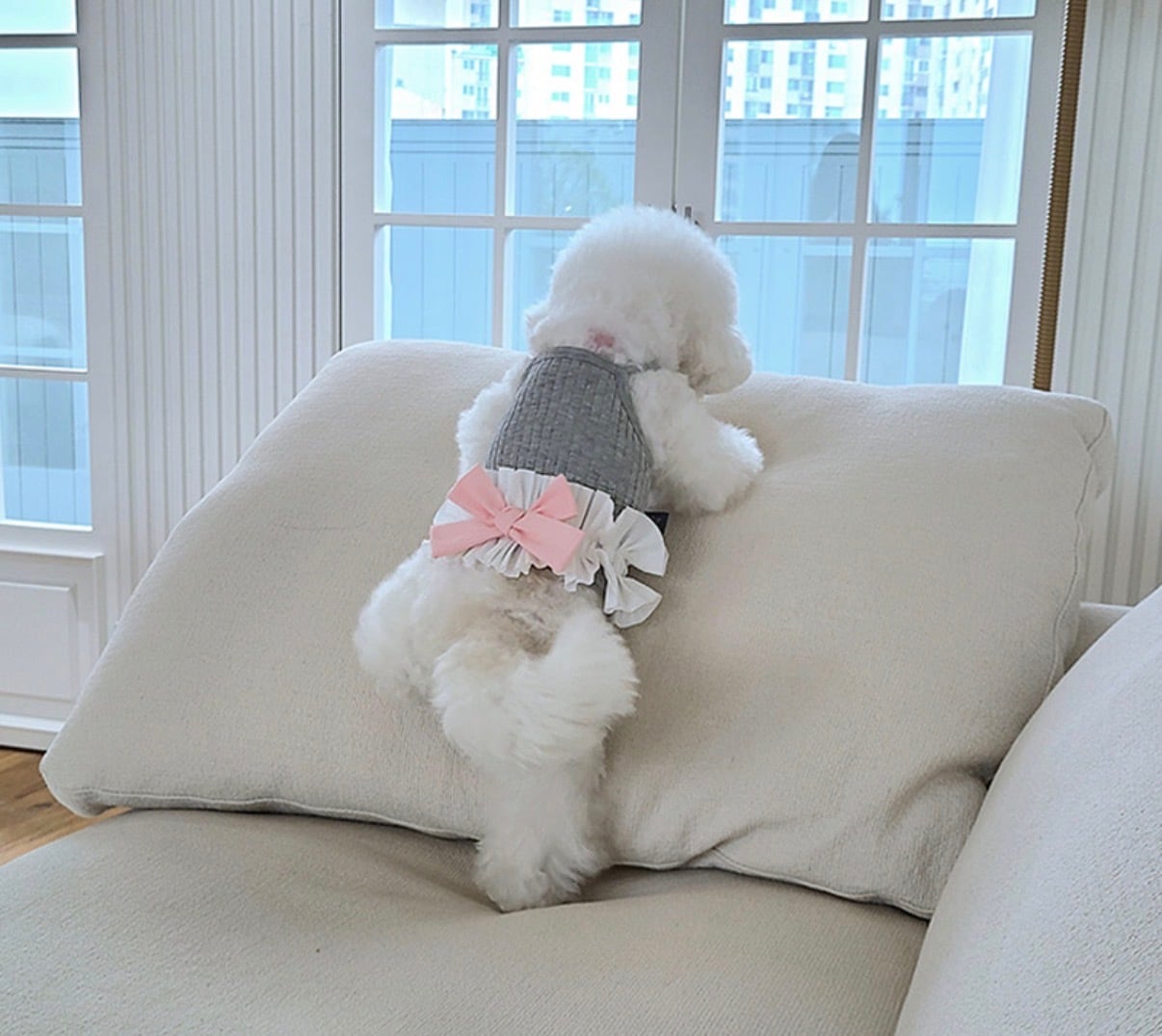 Coco Chien ビックリボン袖なしTシャツ