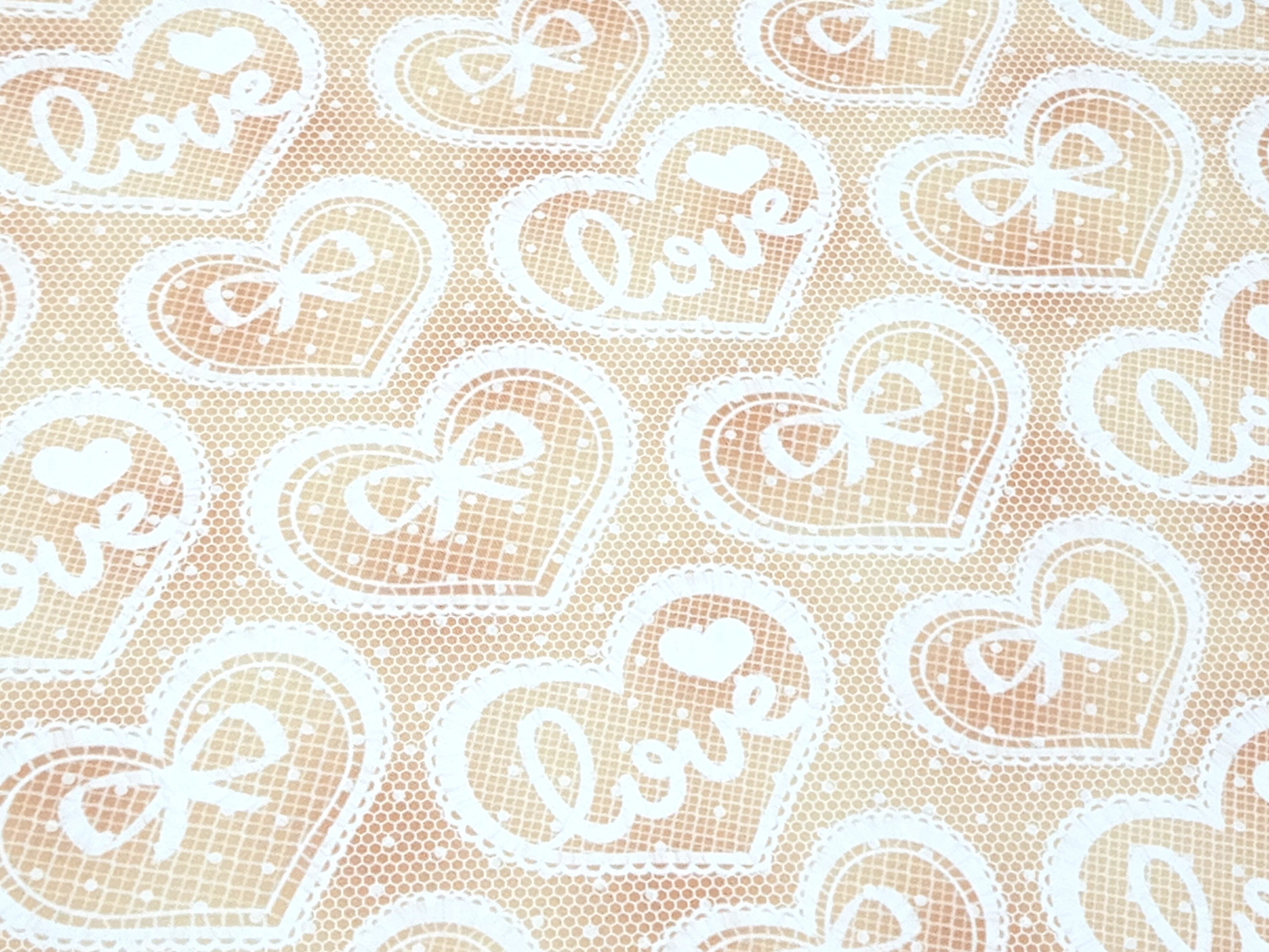 再販 10枚 上質紙 レース ハート オレンジ シンプル デザインペーパー ハンドメイド Paffle405ハンドメイドショップ