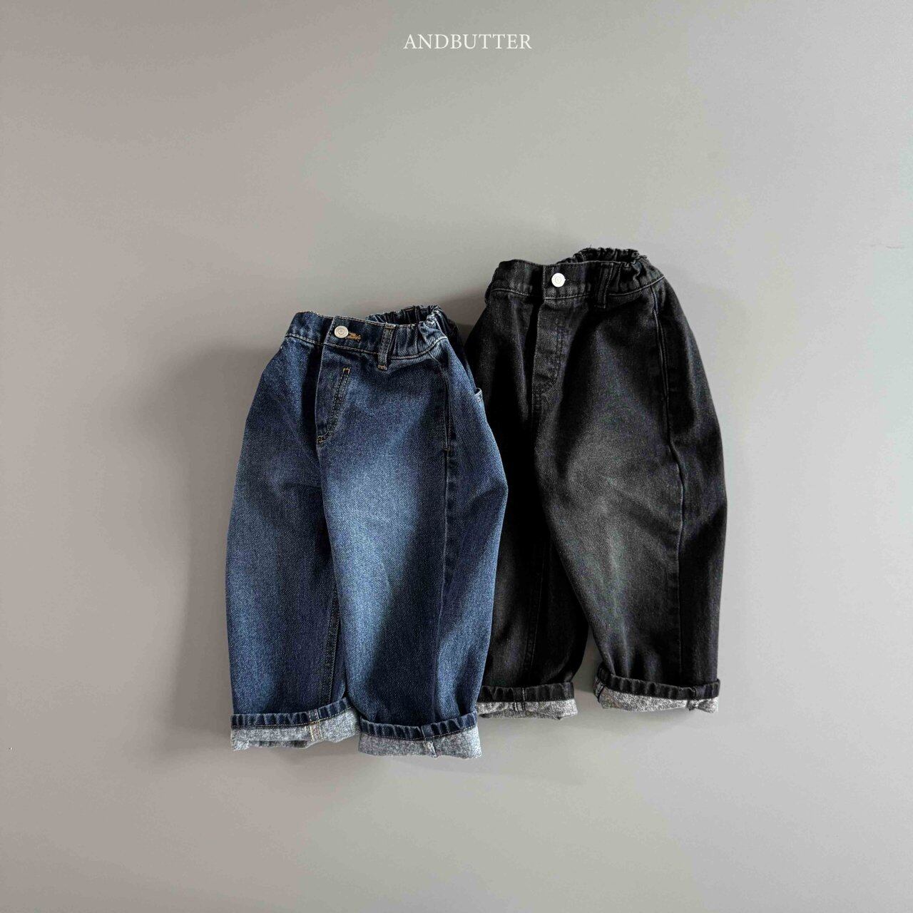 【予約商品】andbutter / Modern Curved denim pants