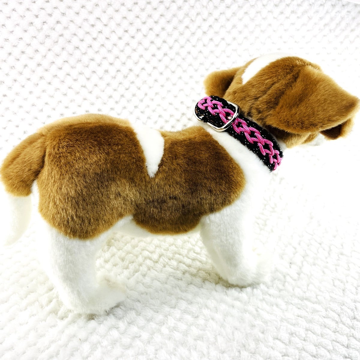 パラコード編み首輪＃258エレガントピンクの皮膚炎予防小型犬首輪 | 犬