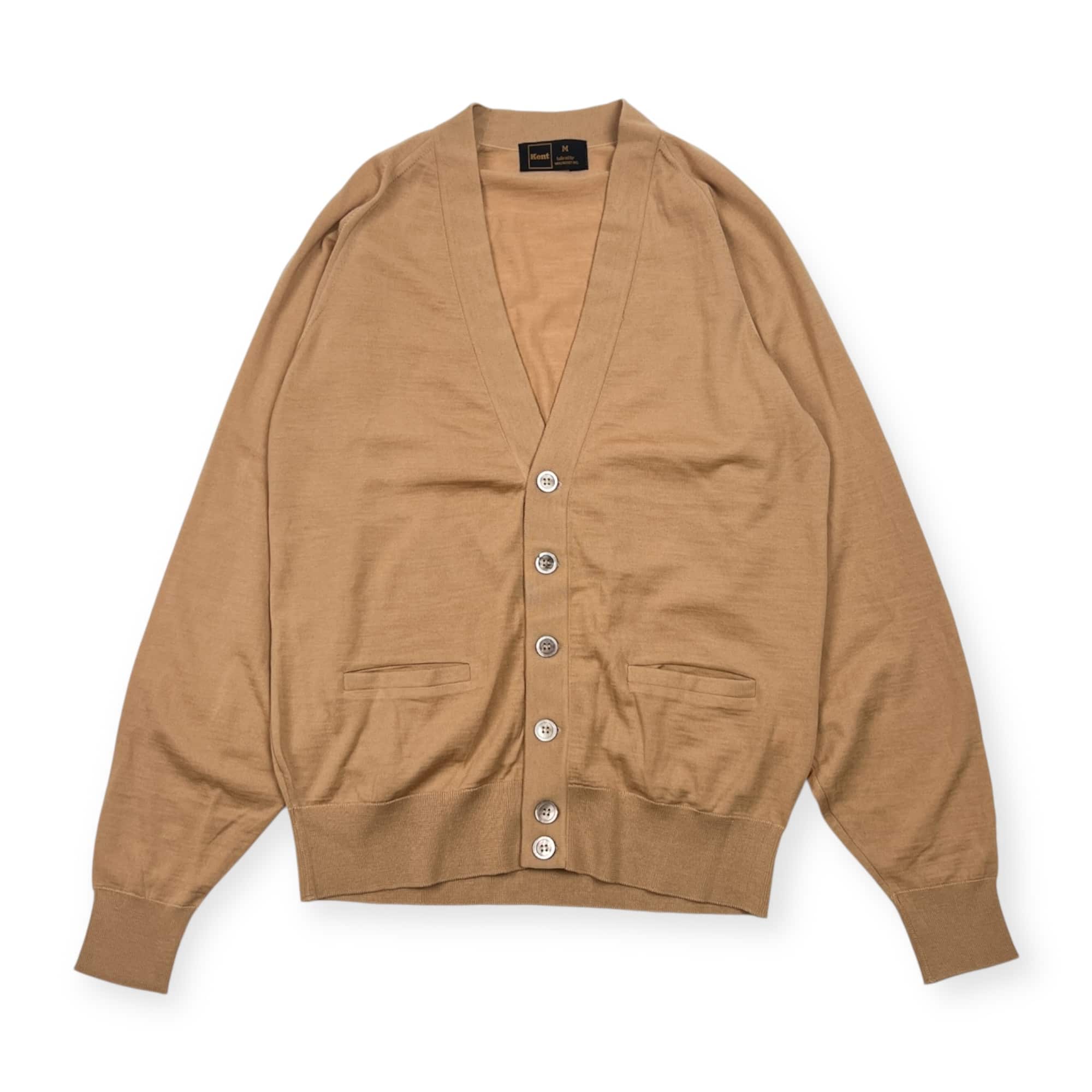 美品 イヴサンローラン 【キャメル100%】ケーブルニットロング 