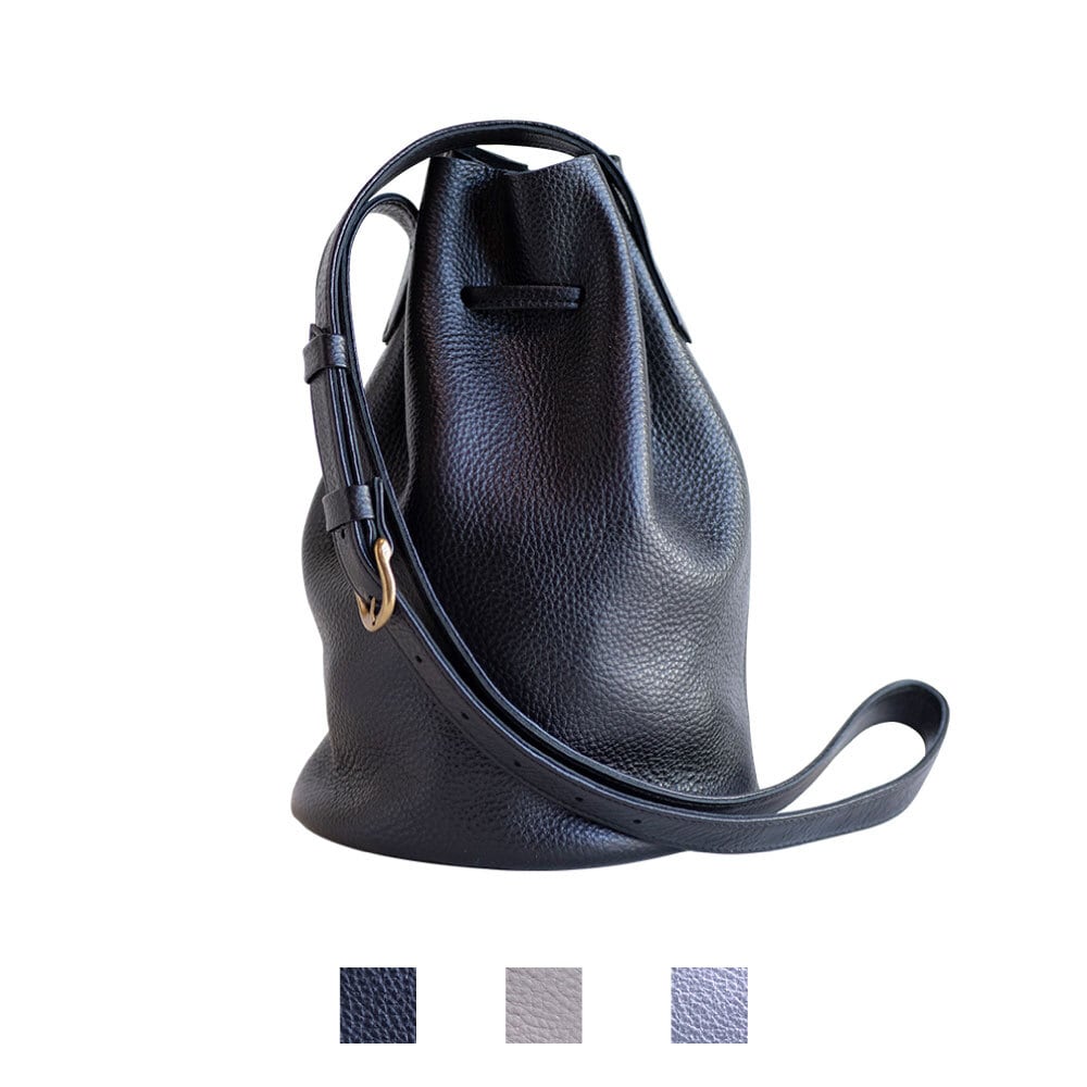 ワンショルダー巾着バッグ (マットシュリンクレザー) 【ma-04ss】