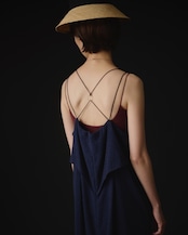 【suie】Gold ring spaghetti strap dress/リングキャミソールマキシドレス