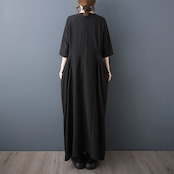 リボンポケット ロングワンピース  30231