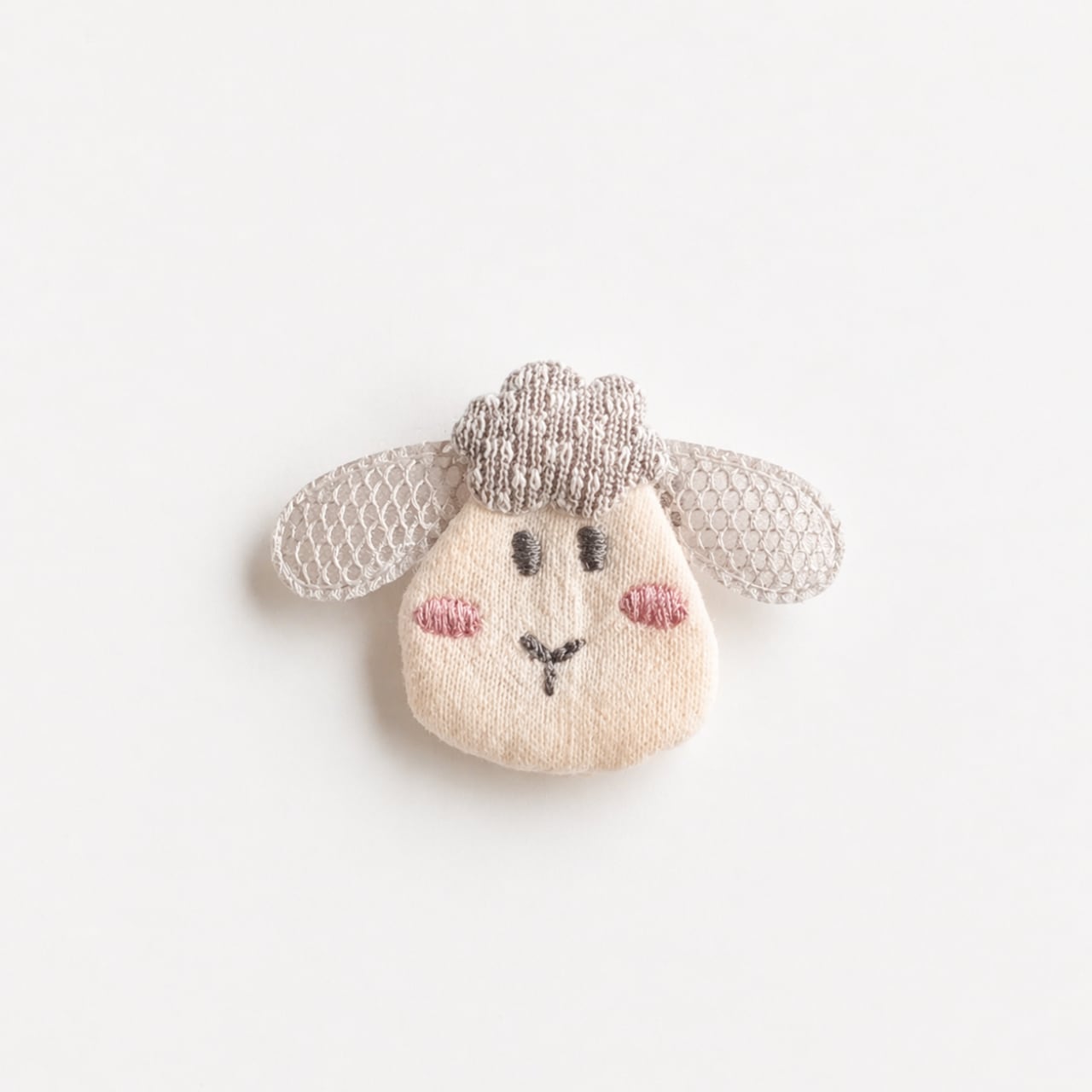 【closet meii】刺繍アニマル ブローチ｜ウサギ・ゾウ・ヒツジ・アヒル