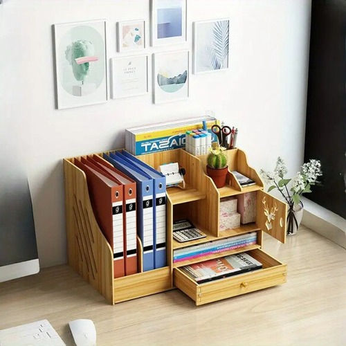 デスク収納 木製 A4収納可 小物収納 書類収納 幅40cm ３色展開 多機能収納棚 オフィス用品 北欧