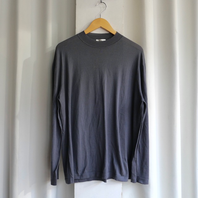 THE ROW COTTON/CASHMERE MOC NECK KNIT