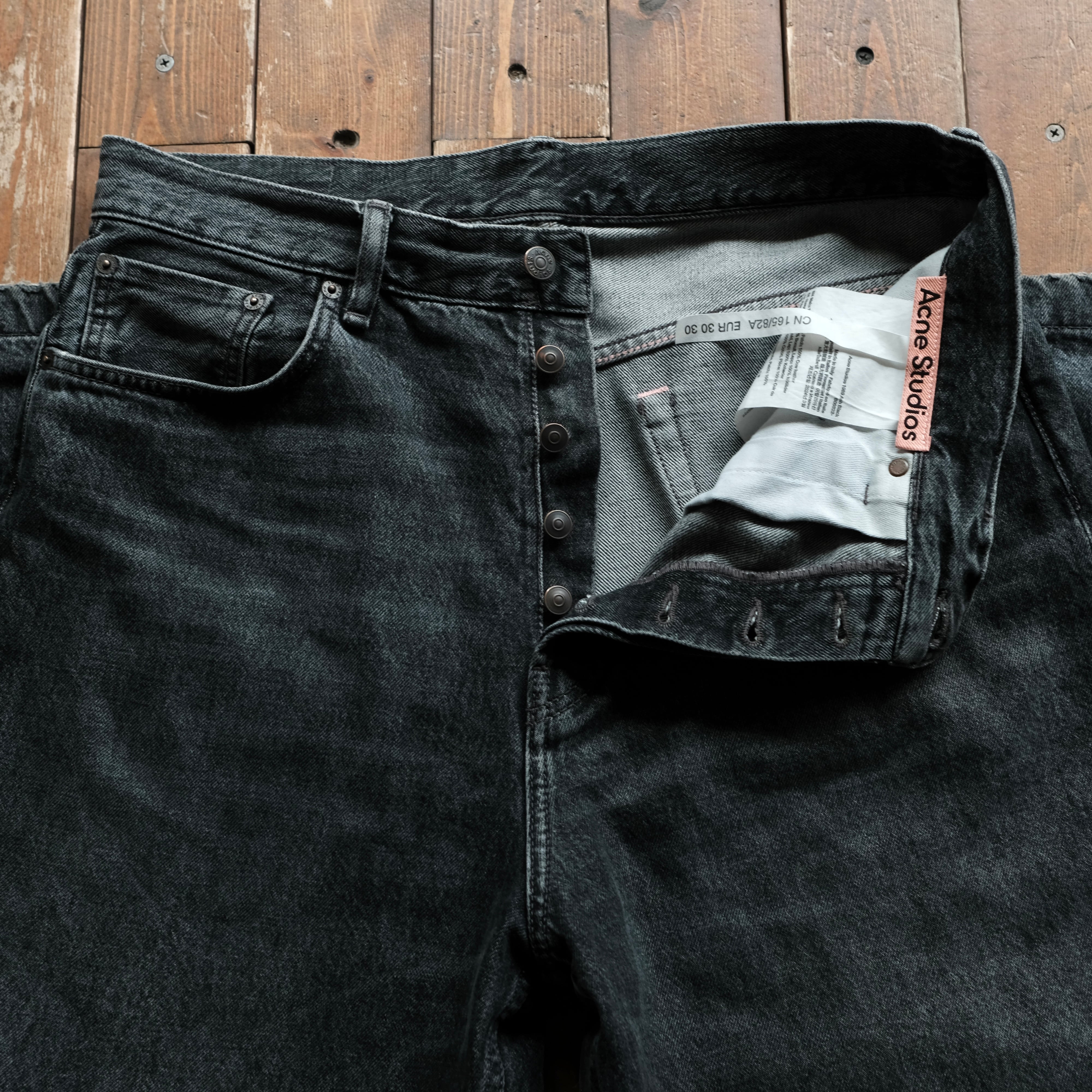 最終値下げ　ACNE STUDIOS 1989 ブラックデニム Acne Studios 1989 BLACK DENIM WIDE PANTS | safarionline
