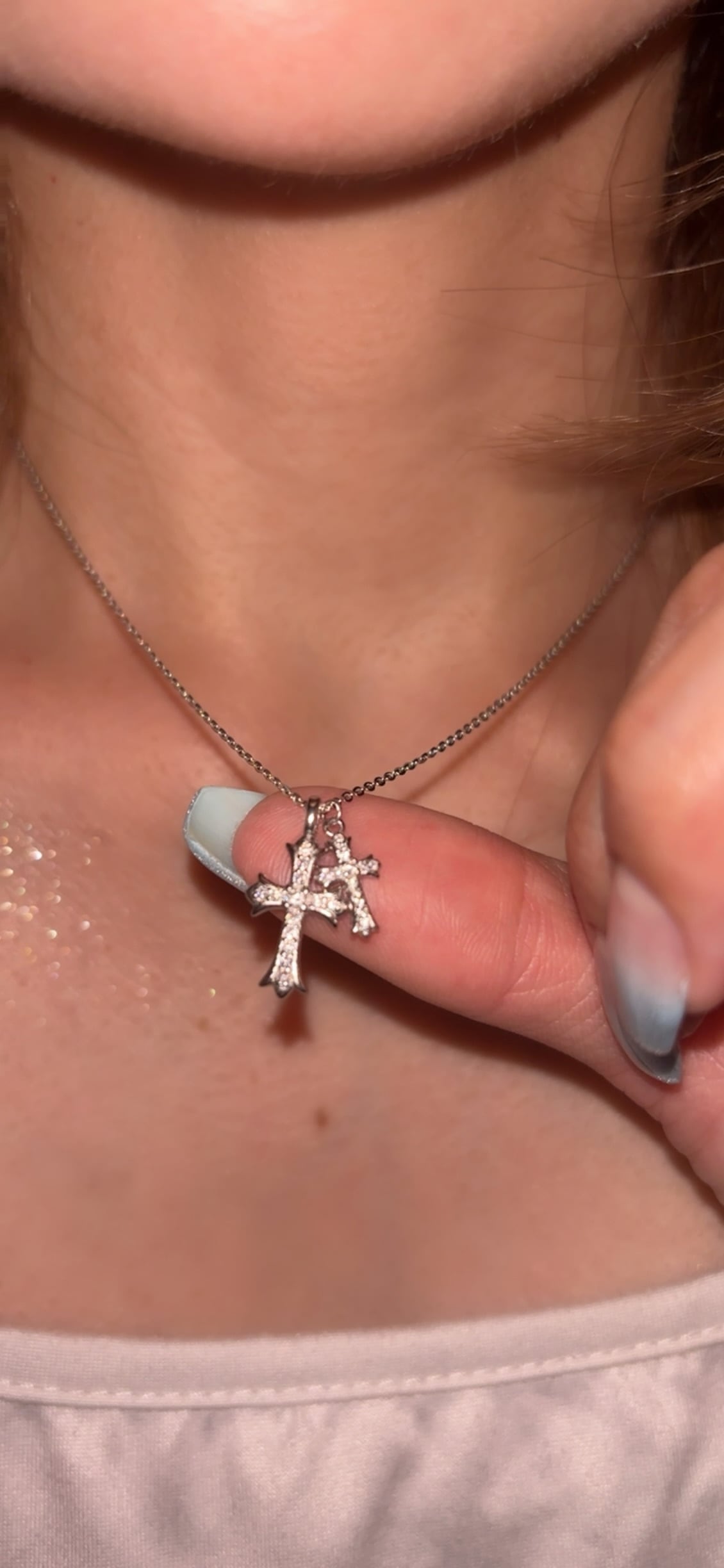 double cross necklace | milcy（ミルシー） 大人フェミニン