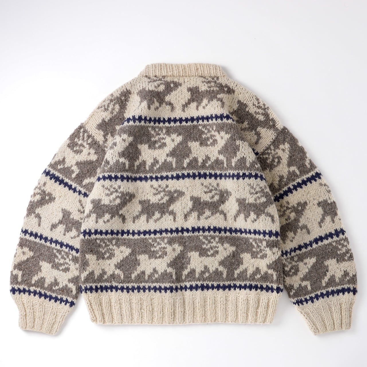 極美品】80s special hand knit sweater made in USA big size mint