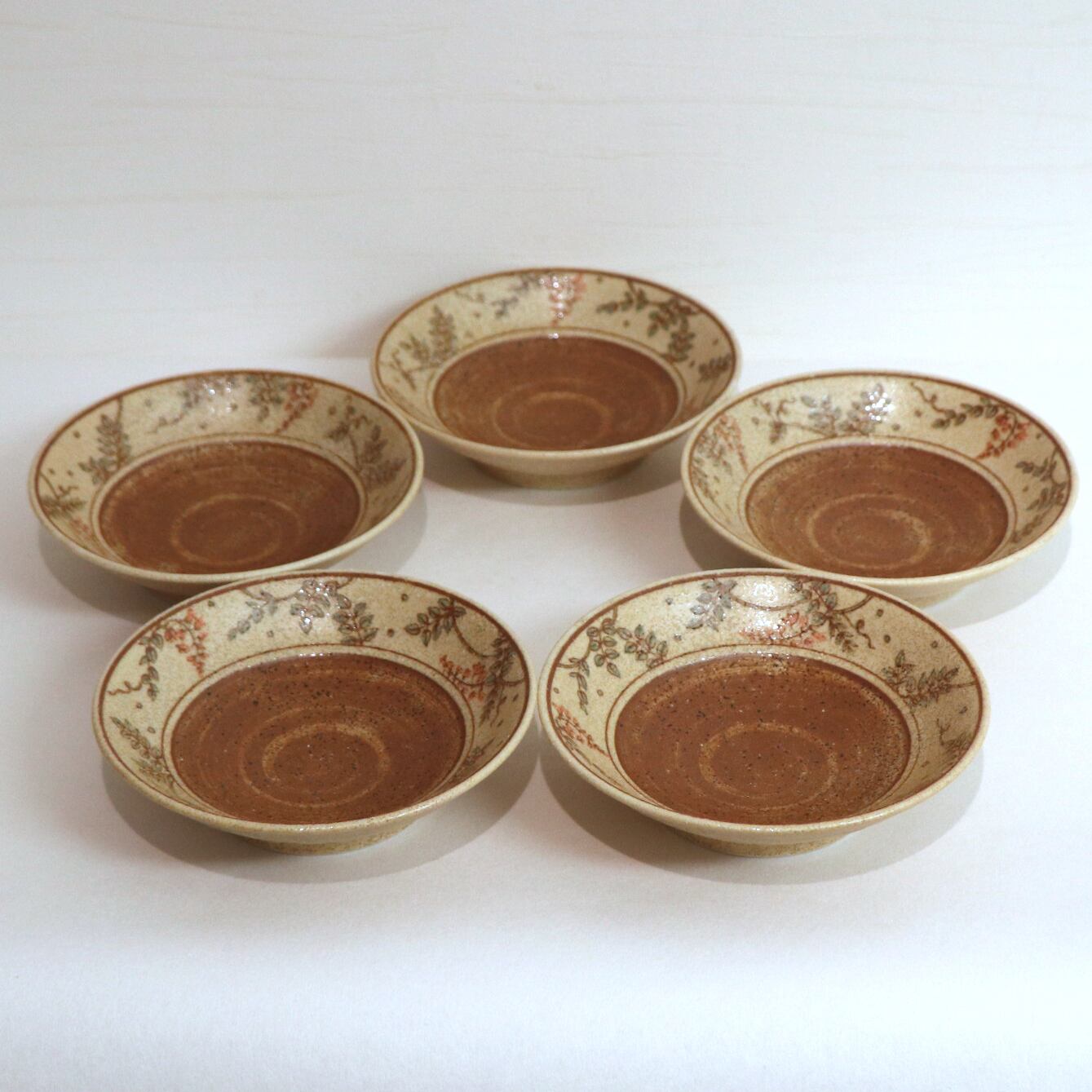 平成聖窯・雅陶・あけぼの・小鉢・共箱有・5客・No.200809-74・梱包