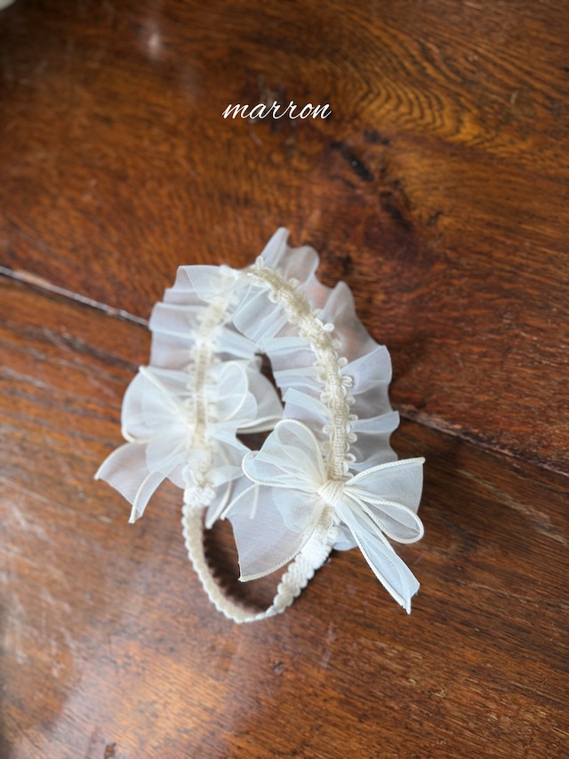 【取寄】marron|candy ribbon hairband|キャンディリボンヘアバンド|FREE|baby&kids|26 autumn
