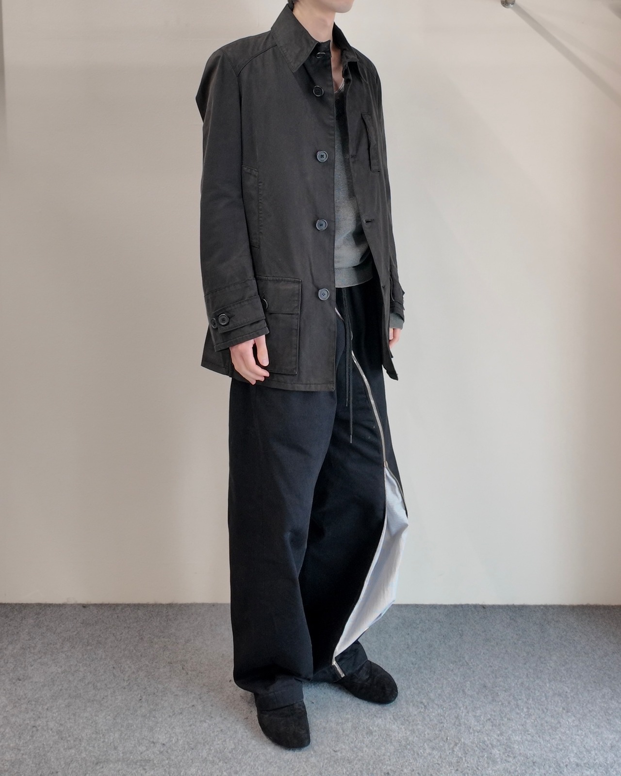 【MARCO TAGLIAFERRI】moleskin middle length coat