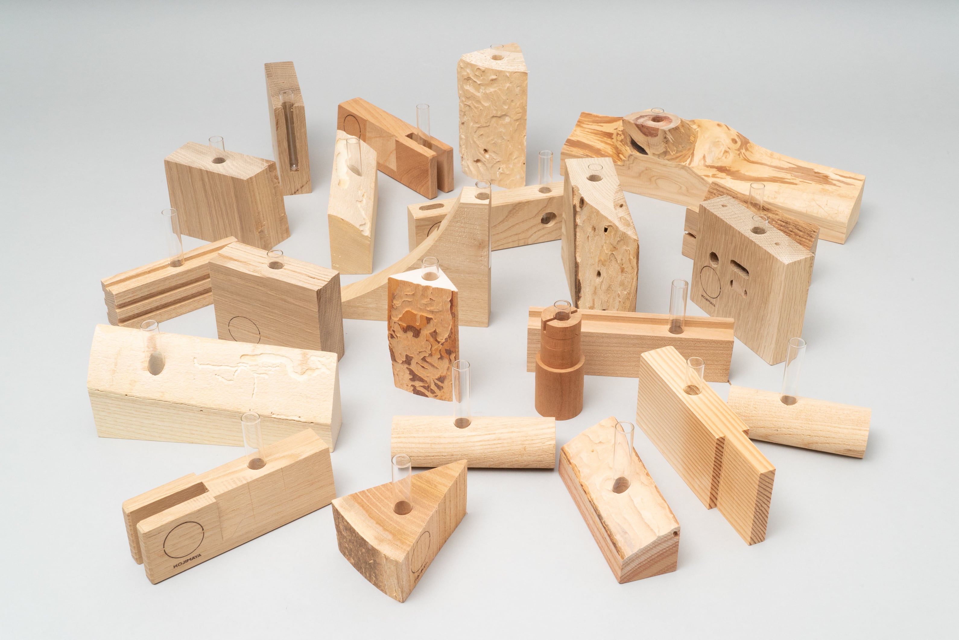 一輪挿し 10個セット [自然×5、加工痕×5] | KOJIMAYA