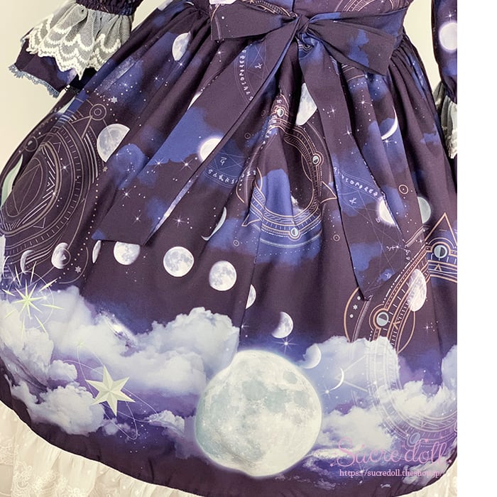 [2color] Phases of the moon dress