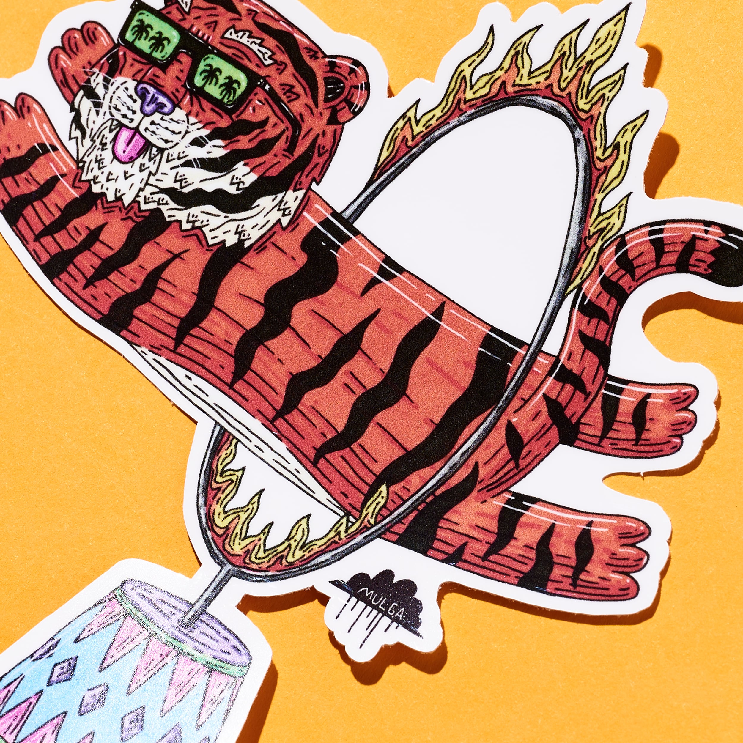 ステッカー/S-S-24_Freddy the Fantastic Tiger | MULGA THE ARTIST ASIA