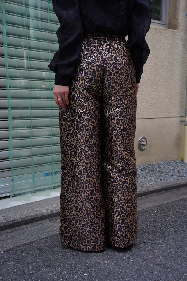 CHERIE LEOPARD JACQUARD TROUSERS