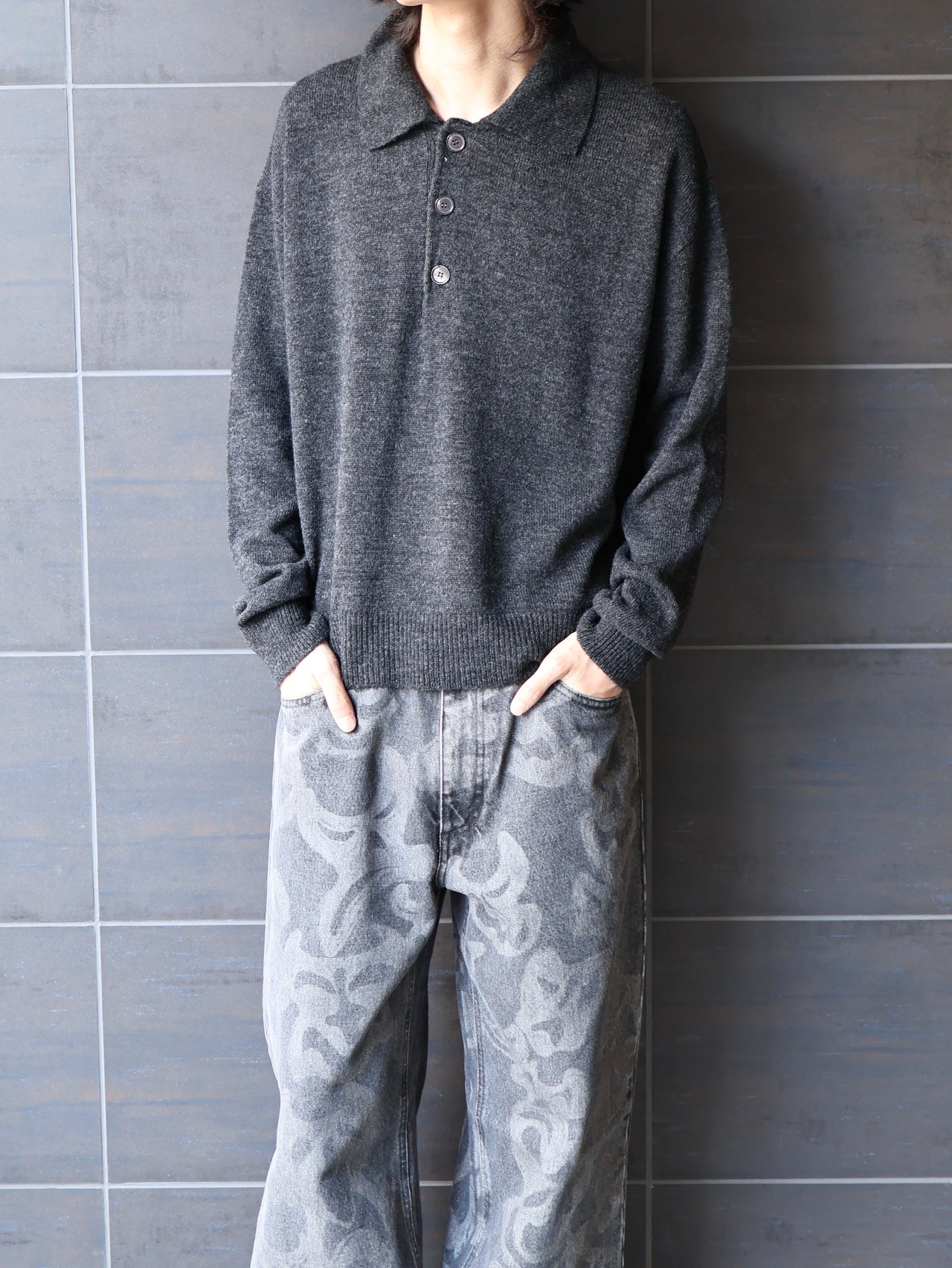 【26aw/ROLDSKOV】rambo polo dark grey