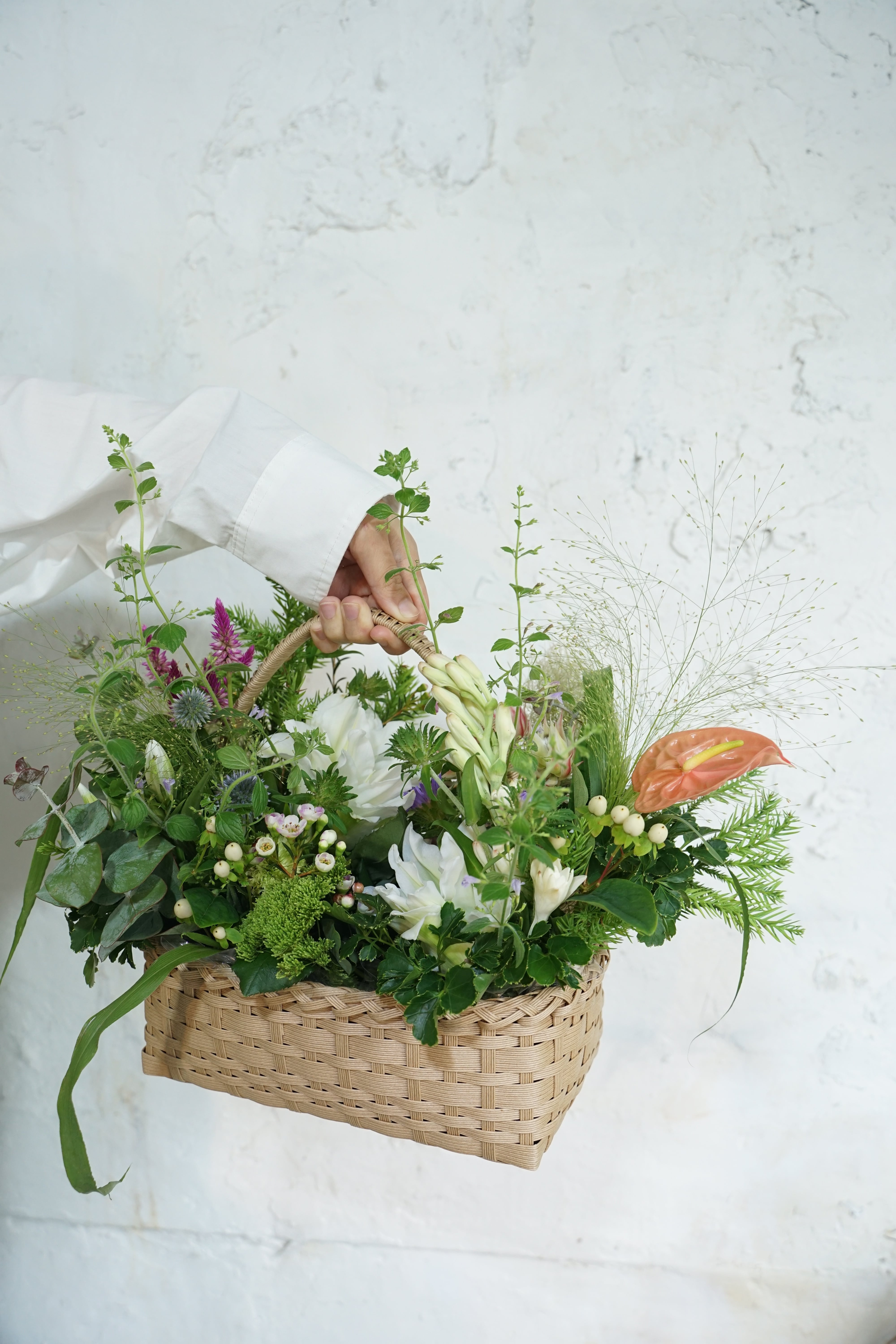 basket flower/バスケットフラワー アレンジメント お祝い | tomoni flower