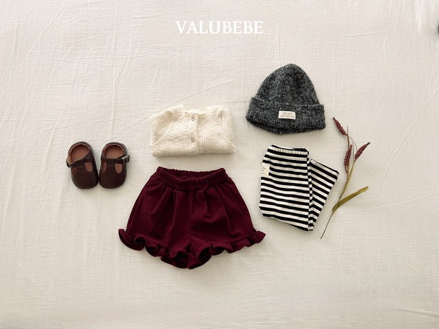 【予約/特典】valu bebe / golden ruffle shorts