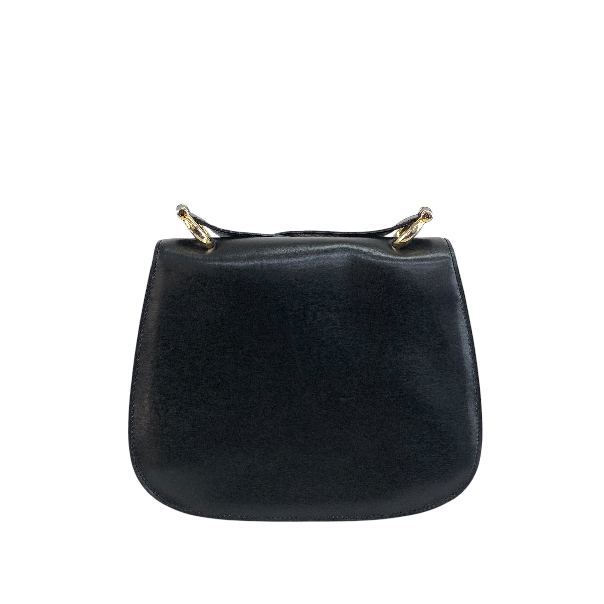 CELINE セリーヌ ショルダーバッグ ブラック ホースビット レザー