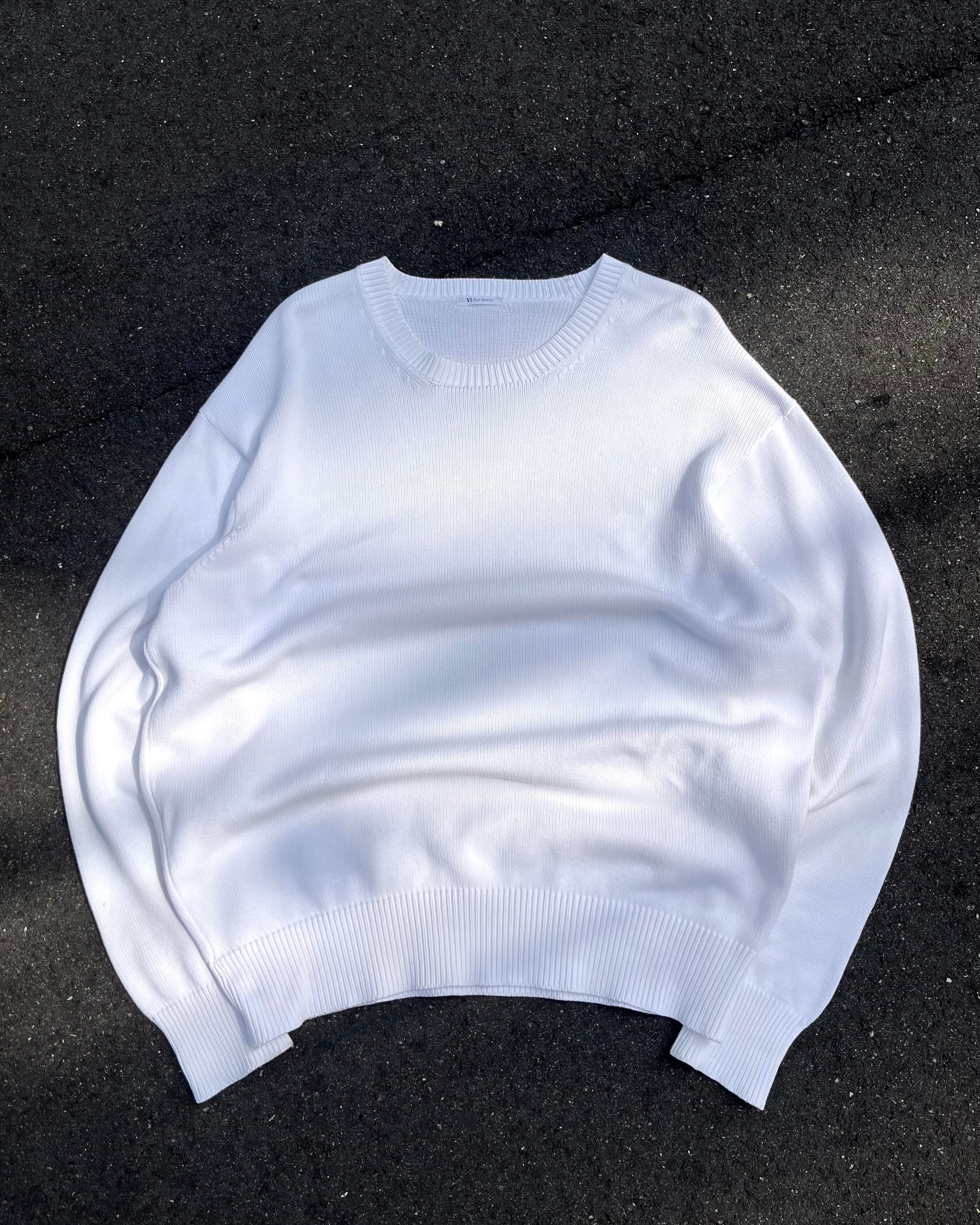 90s Y's for men Plane Cotton Knit