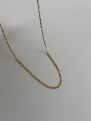 K18YG roll chain ⦰ 0.5mm - Necklace