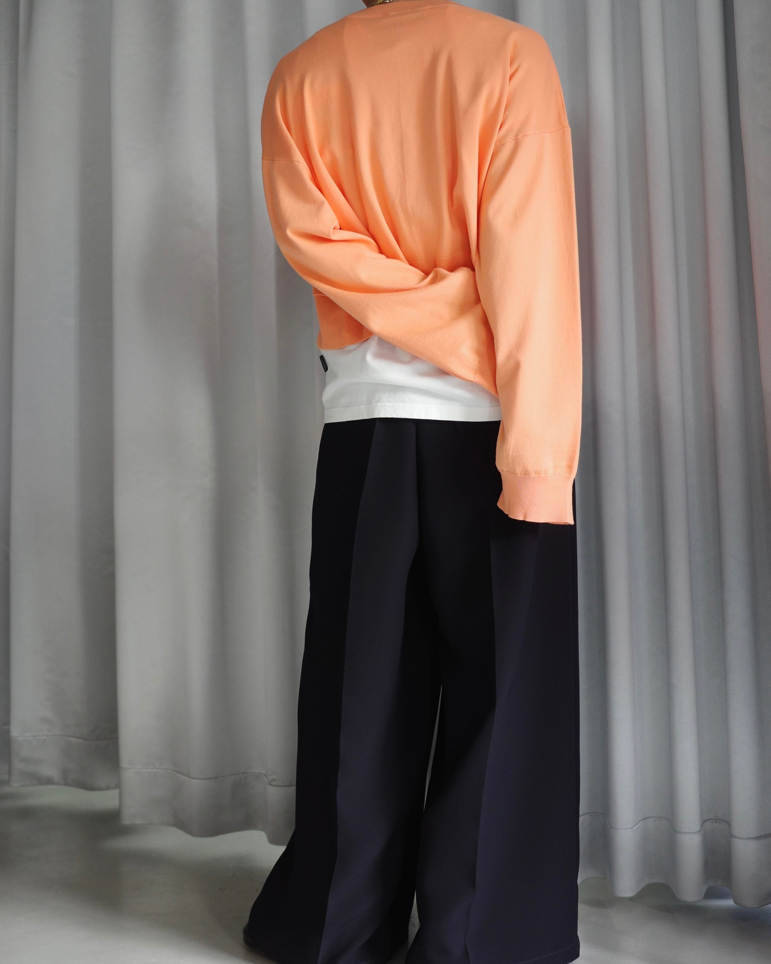 ENFOLD / LAYERED-LIKE-HEM CARDIGAN -L/ORG- | LA VILLA ROUGE