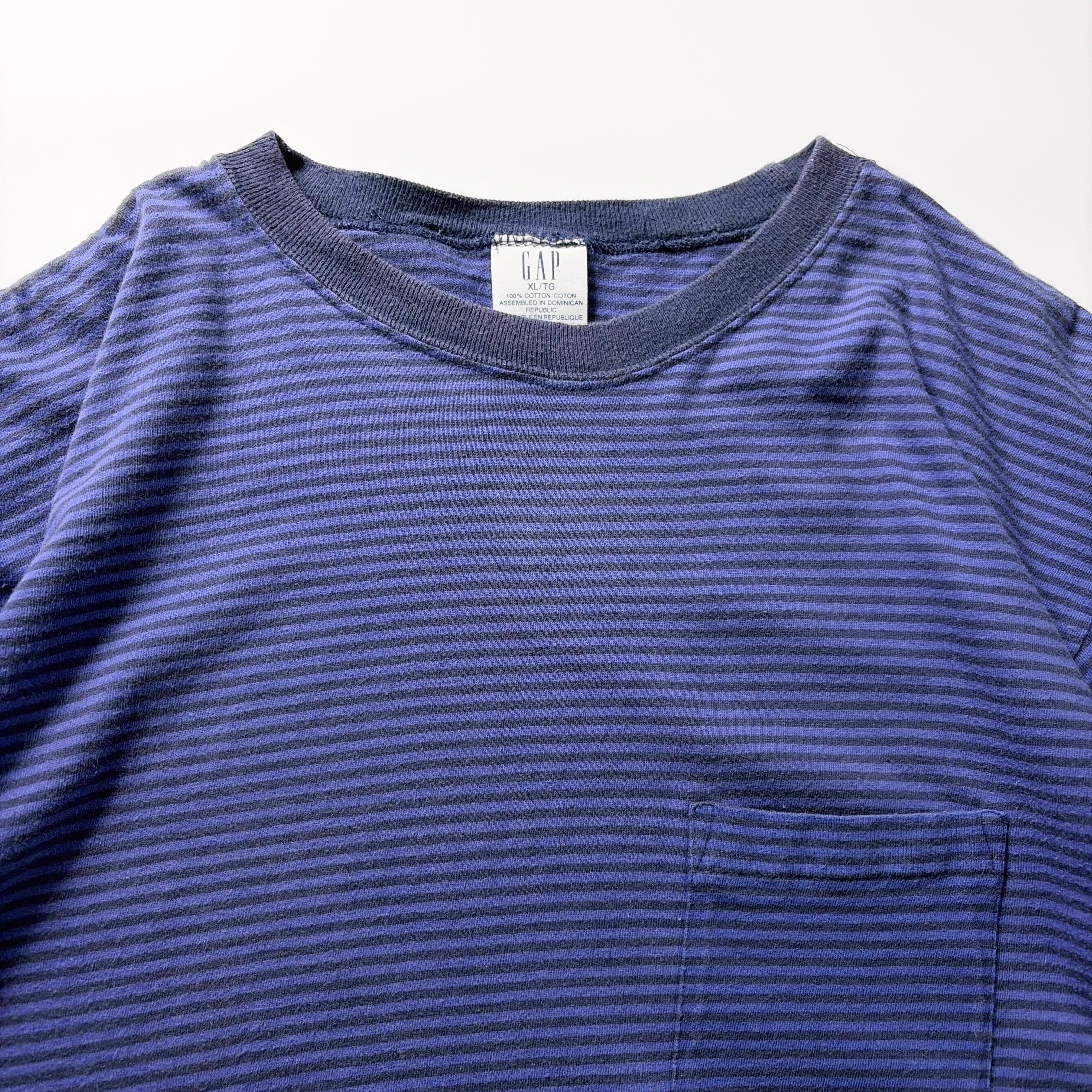 00s GAP Purple Striped Pocket Tee