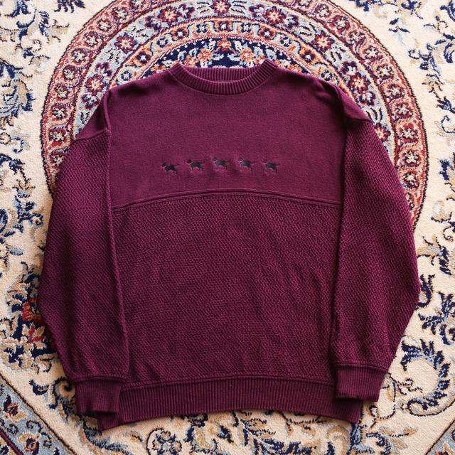 good color 5dogs switching fabric knit