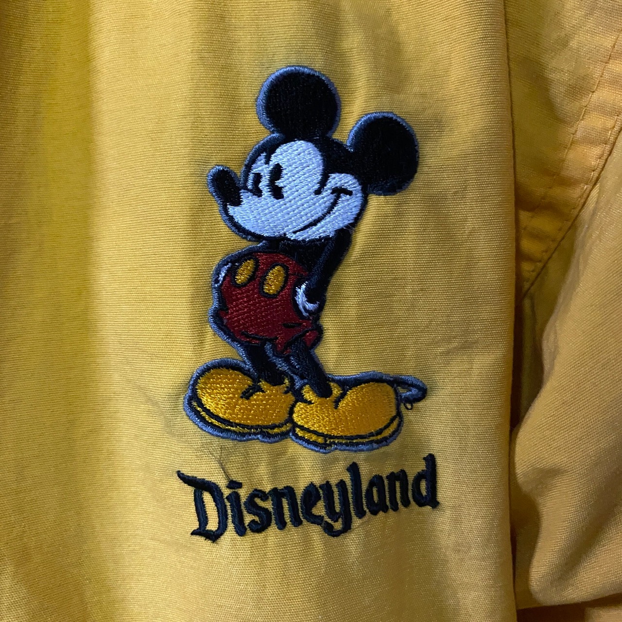 ディズニー ミッキーマウス 刺繍 ハーフジップ ナイロンジャケット 