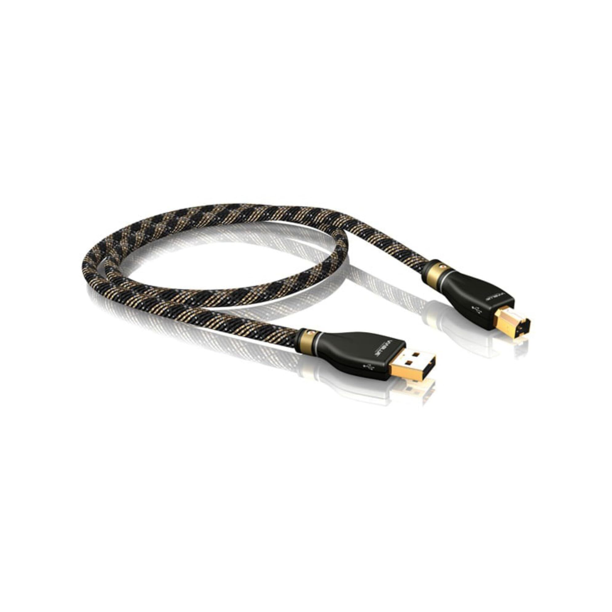 ≪SALE≫【アウトレット】KR-2 Silver USB cable 2.0 A/B (100cm):VIABLUE