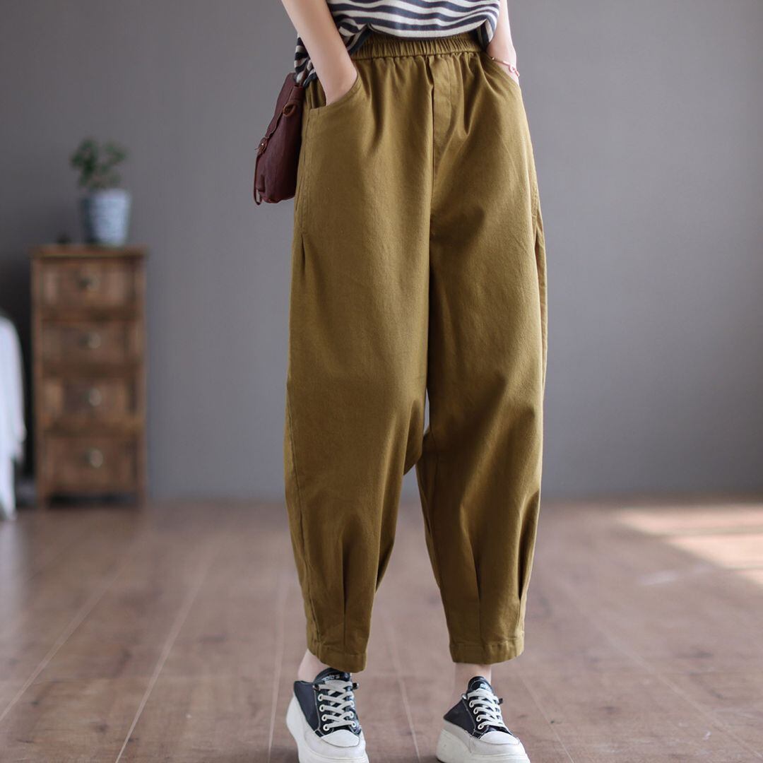 ゆったりストレート9分丈パンツ K16522