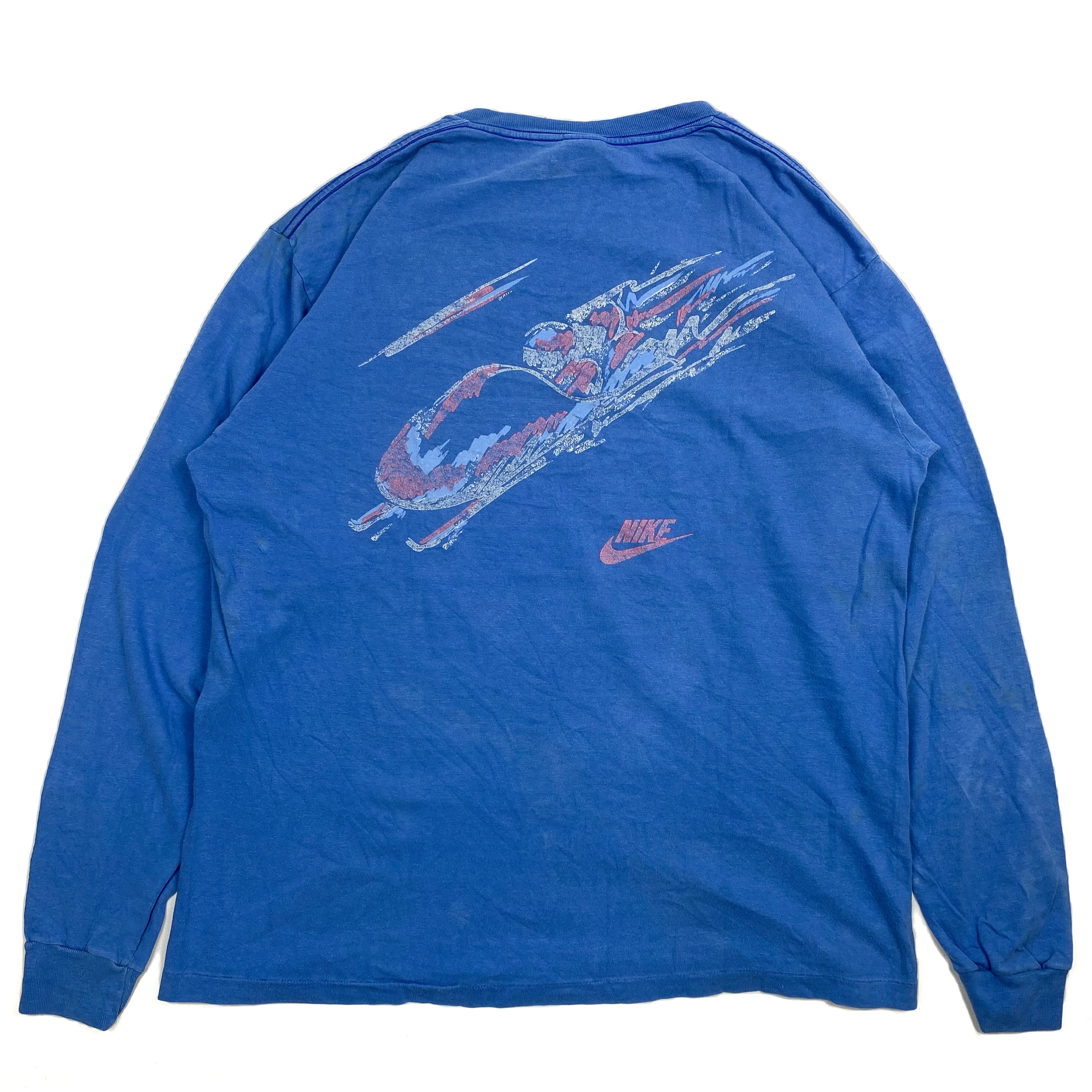 80's NIKE BOBSLEDDING L/S T-Sh / ナイキ 長袖Tシャツ ロンT 紺タグ