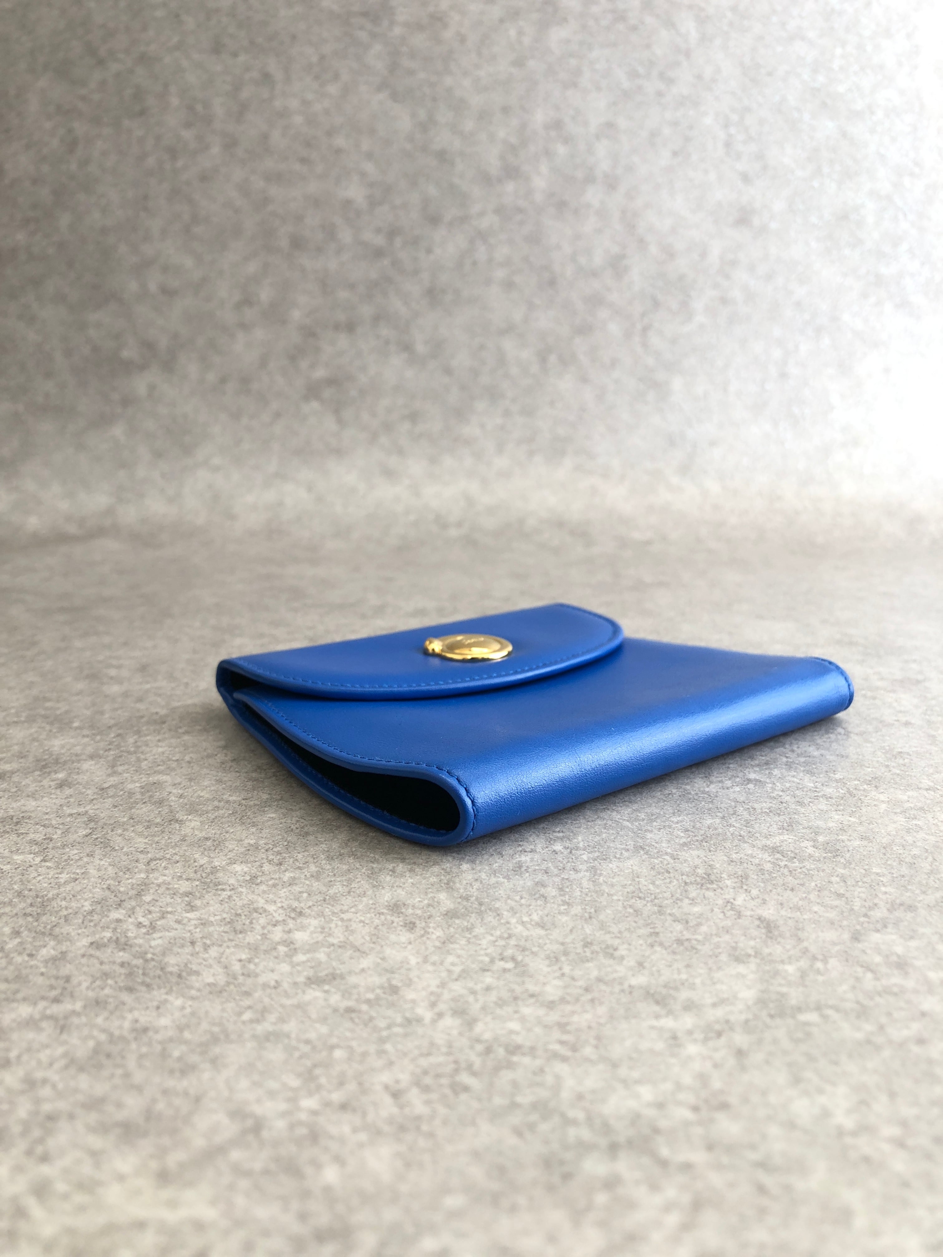 Cartier カルティエ 財布 ブルー パンテール レザー 二つ折り vintage