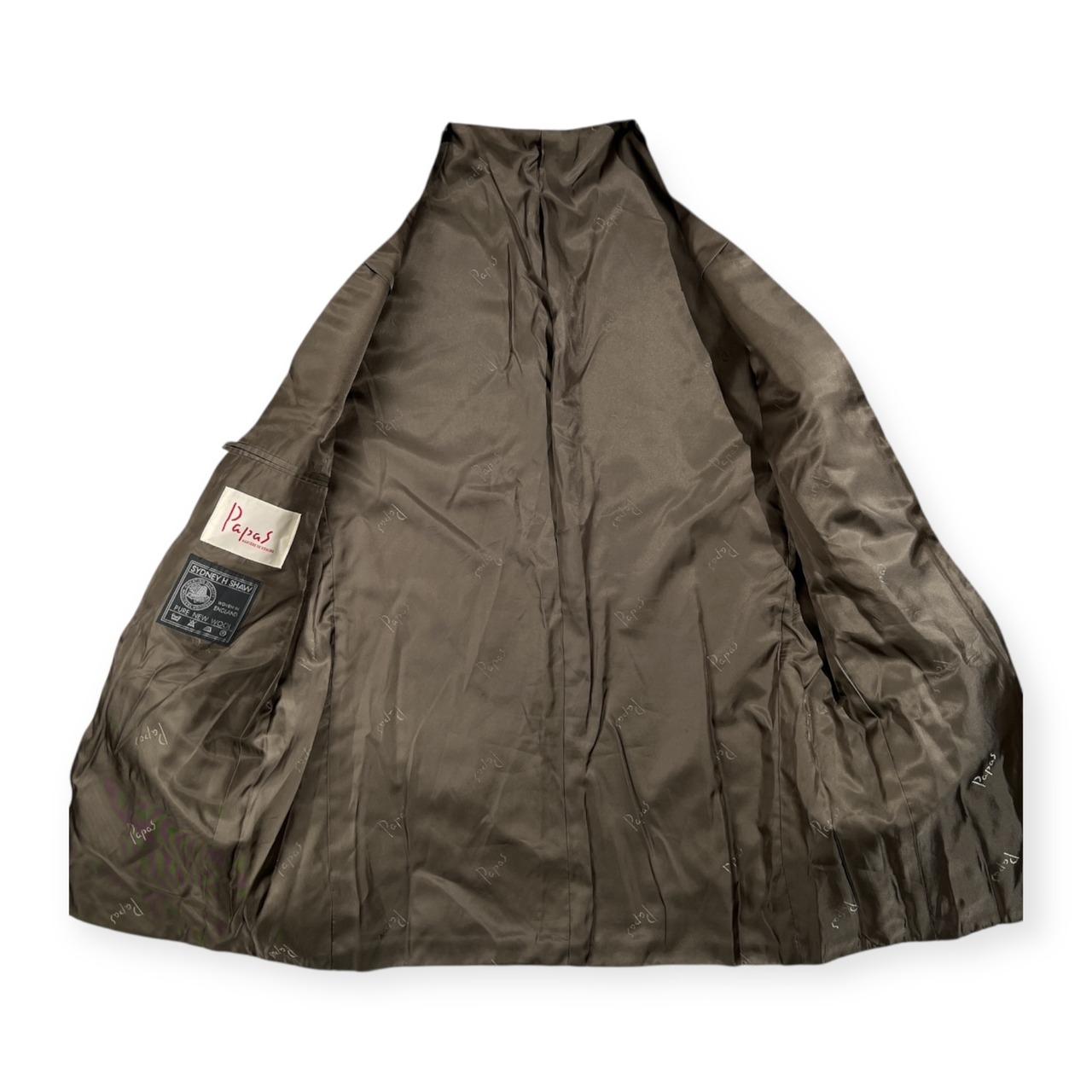 Papas パパス 英国生地 SYDNEY H SHAW ツイード 3B テーラードジャケット サイズ L 48 /メンズ/日本製